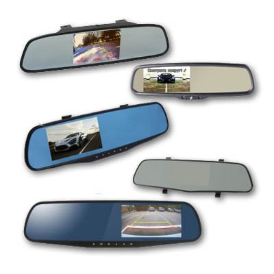 Internal rear view mirror, overhead