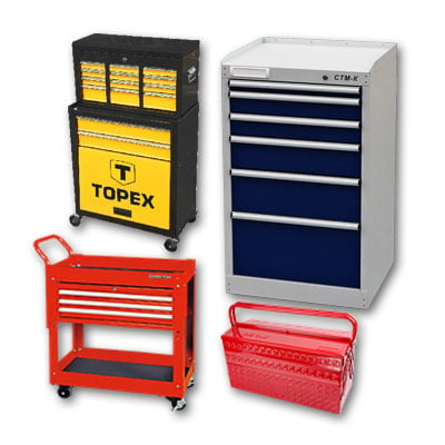 Tool boxes and cabinets