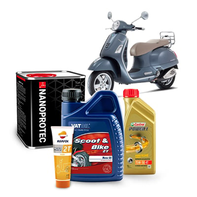 Oils and liquids for mbikes and scooters, outboard engines and small engines