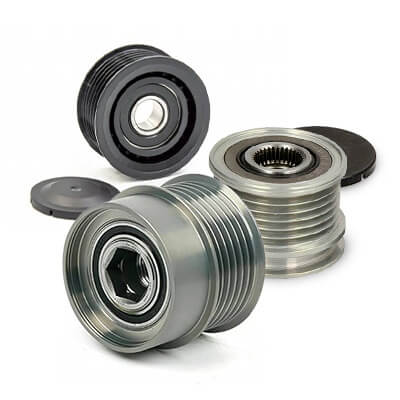 Alternator clutch pulley