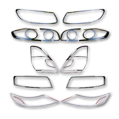 Chrome headlight covers