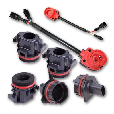 Power wires and adapters for lamps