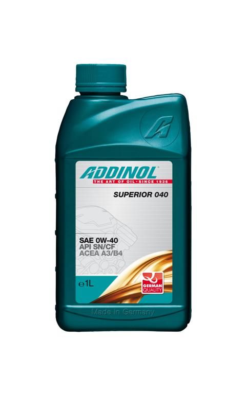 Addinol 4014766072689 Engine oil Addinol Superior 040 0W-40, 1L 4014766072689: Buy near me in Poland at 2407.PL - Good price!