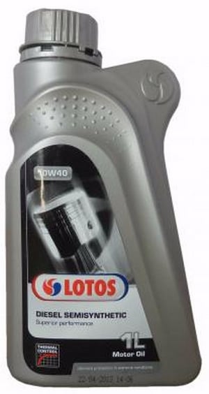 Lotos WF-K100N40-0H0 Моторное масло Lotos Diesel Semisynthetic 10W-40, 1л WFK100N400H0: Отличная цена - Купить в Польше на 2407.PL!