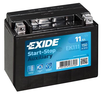 Exide EK111 Akumulator Exide Start-Stop Auxiliary 12V 11AH 150A(EN) L+ EK111: Dobra cena w Polsce na 2407.PL - Kup Teraz!