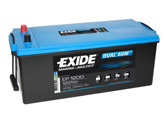 Exide EP1200 Аккумулятор Exide Dual AGM 12В 140Ач 700А(EN) L+ EP1200: Купить в Польше - Отличная цена на 2407.PL!