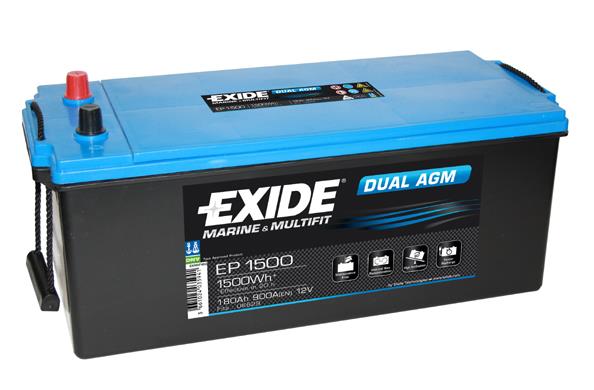 Exide EP1500 Starterbatterie Exide Dual AGM 12V 180Ah 900A(EN) L+ EP1500: Kaufen Sie zu einem guten Preis in Polen bei 2407.PL!