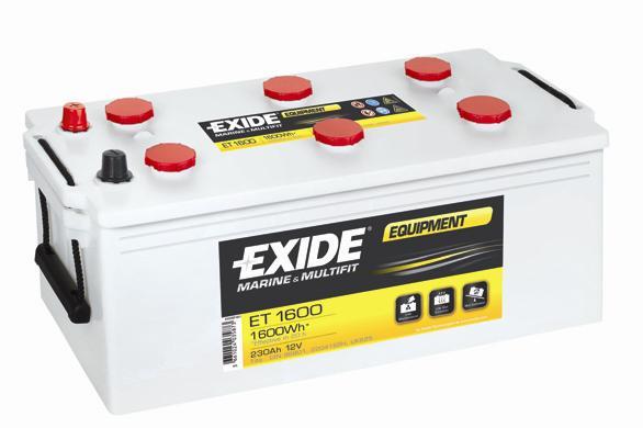 Exide ET1600 Аккумулятор Exide Equipment 12В 230Ач 1100А(EN) L+ ET1600: Отличная цена - Купить в Польше на 2407.PL!