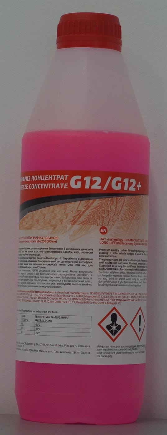 Roadwin C01331 Antifreeze G12+, red, -35°C, 1 l C01331: Buy near me in Poland at 2407.PL - Good price!