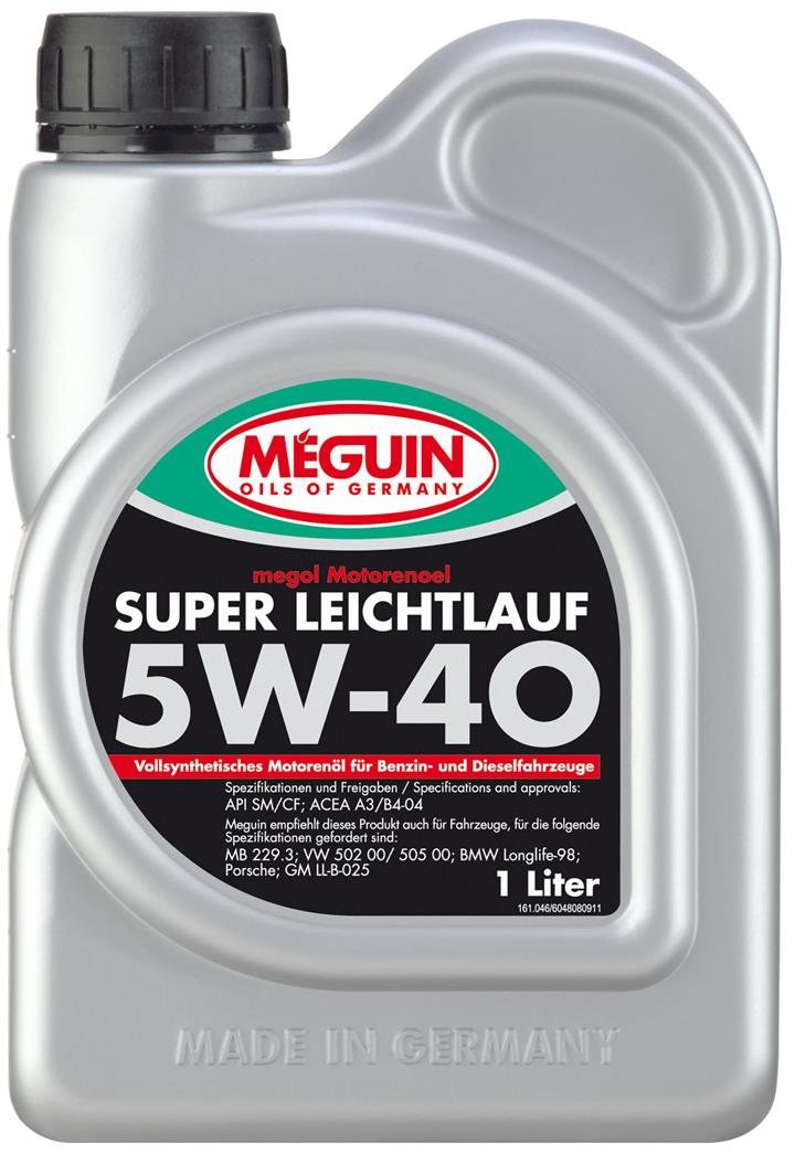 Meguin 4808 Моторное масло Meguin Super Leichtlauf 5W-40, 1л 4808: Отличная цена - Купить в Польше на 2407.PL!