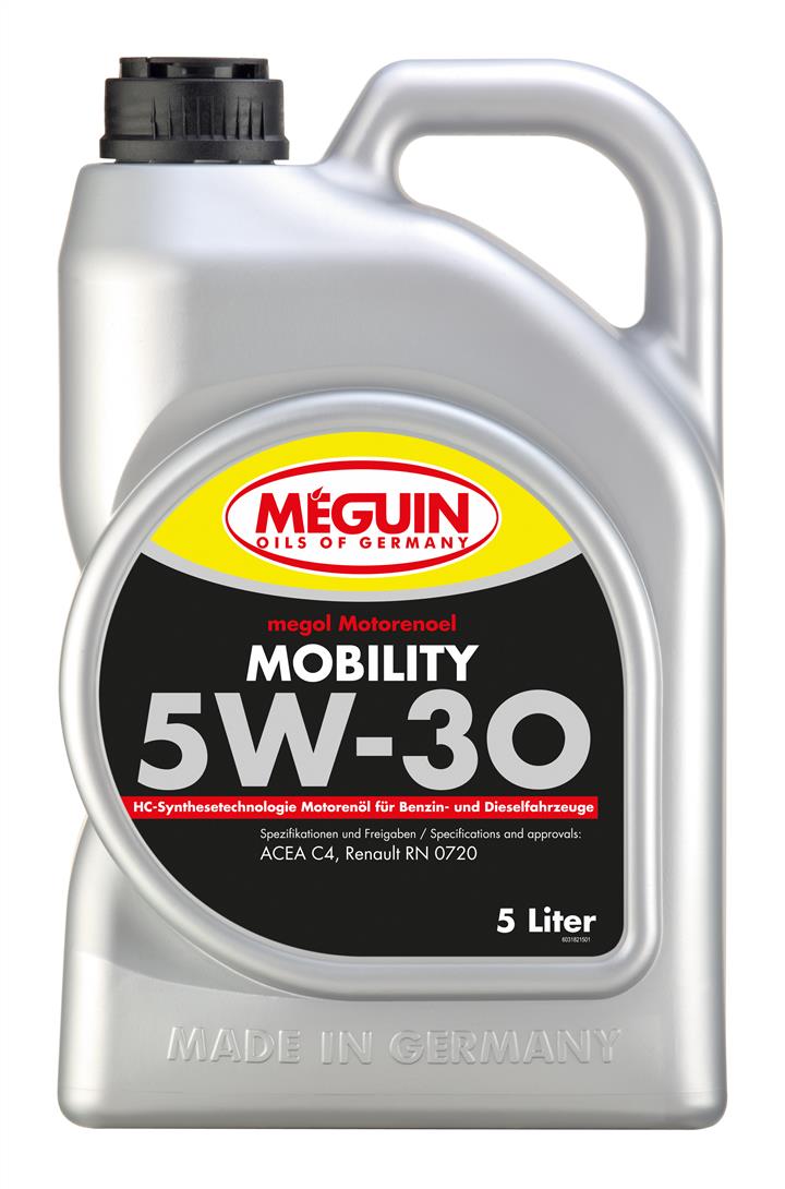 Meguin 3182 Engine oil Meguin Mobility 5W-30, 5L 3182: Buy near me in Poland at 2407.PL - Good price!