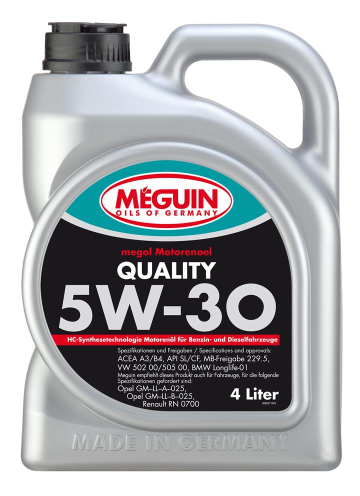 Meguin 9027 Engine oil Meguin Quality 5W-30, 4L 9027: Buy near me in Poland at 2407.PL - Good price!