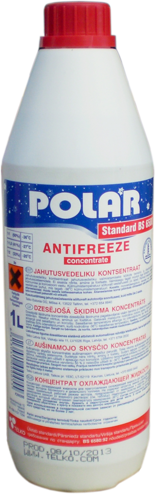 Polar K200206 Антифриз Polar Standard BS 6580 G11 синий, концентрат -70, 1л K200206: Отличная цена - Купить в Польше на 2407.PL!