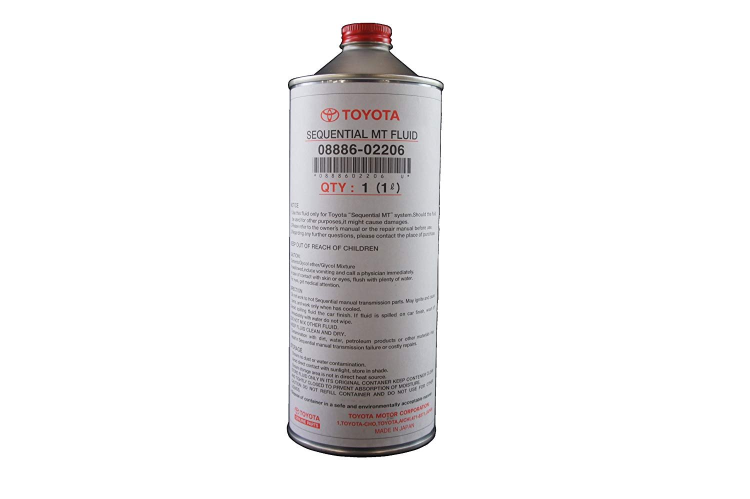 Toyota 08886-02206 Transmission oil Toyota SEQUENCIAL MT FLUID, 1L 0888602206: Buy near me in Poland at 2407.PL - Good price!