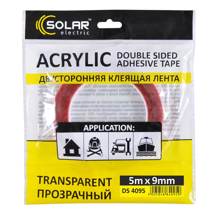 Solar DS4095 Double-sided tape, 9 mm x 5 m DS4095: Buy near me in Poland at 2407.PL - Good price!