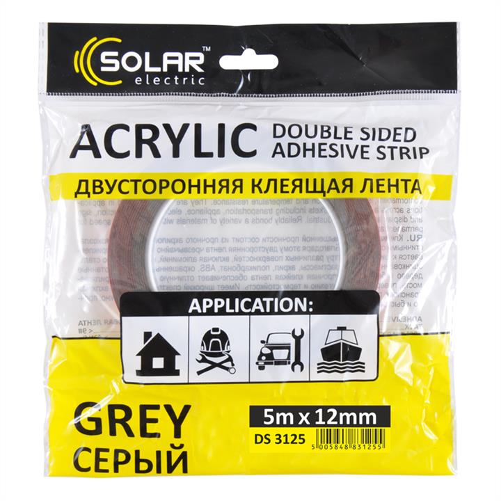 Solar DS3125 Double-sided tape, 12 mm x 5 m DS3125: Buy near me in Poland at 2407.PL - Good price!