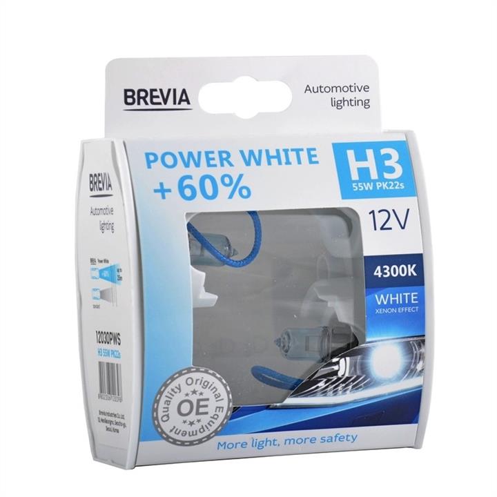 Brevia 12030PWS Лампа галогенная Brevia Power White +60% 12В H3 55Вт +60% 12030PWS: Отличная цена - Купить в Польше на 2407.PL!
