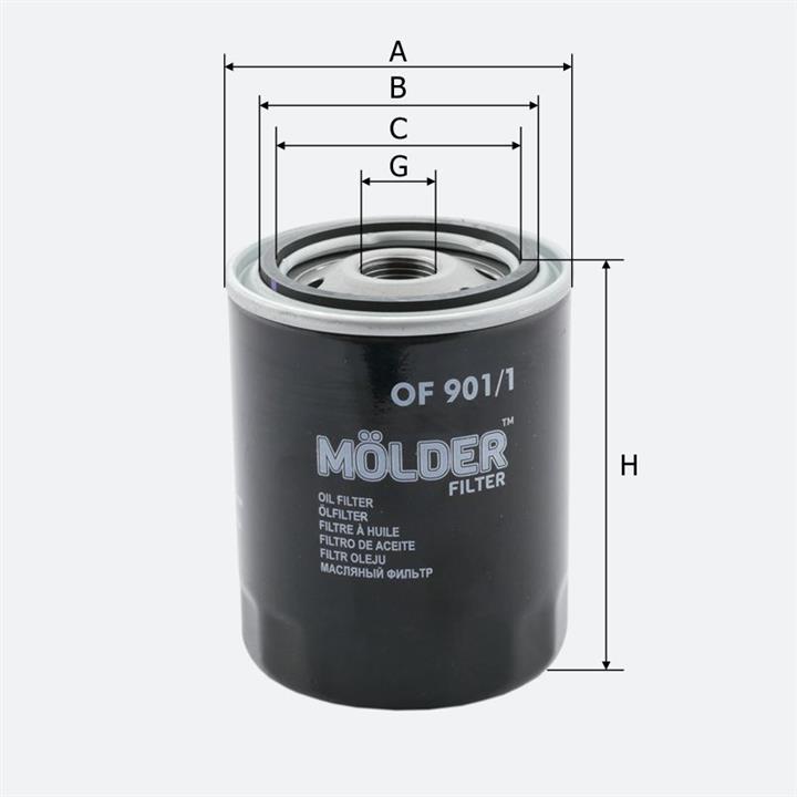Molder OF901/1 Oil Filter OF9011: Buy near me at 2407.PL in Poland at an Affordable price!