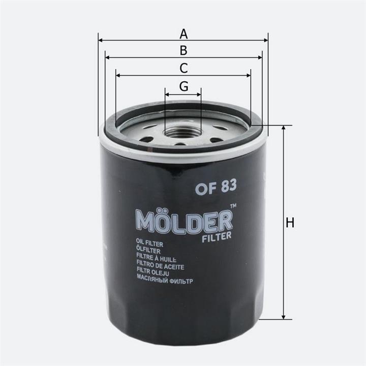 Molder OF83 Oil Filter OF83: Buy near me in Poland at 2407.PL - Good price!