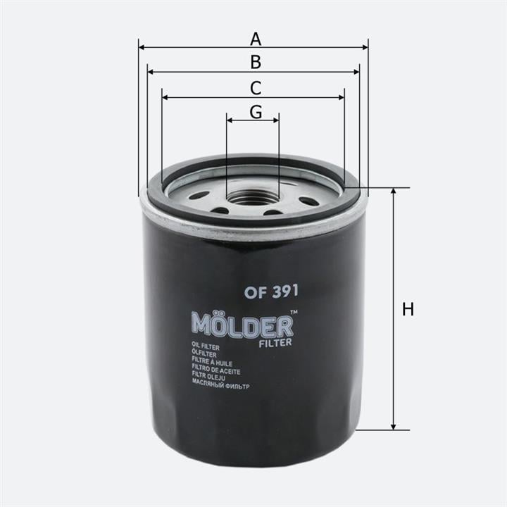 Molder OF391 Oil Filter OF391: Buy near me in Poland at 2407.PL - Good price!
