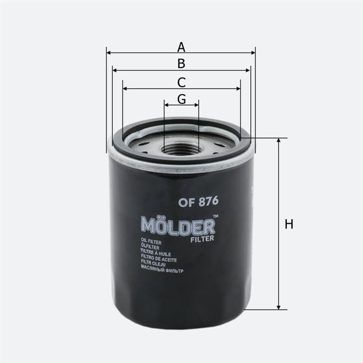 Molder OF876 Oil Filter OF876: Buy near me in Poland at 2407.PL - Good price!