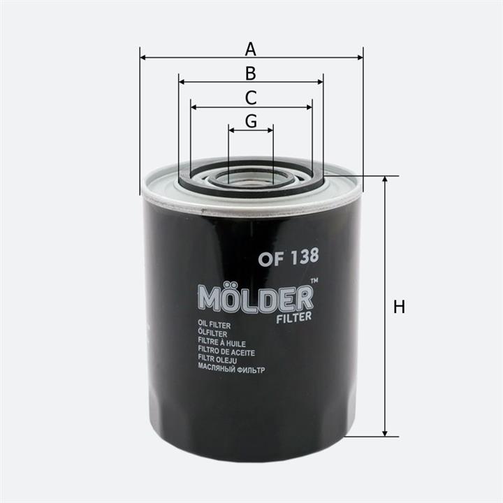 Molder OF138 Oil Filter OF138: Buy near me in Poland at 2407.PL - Good price!