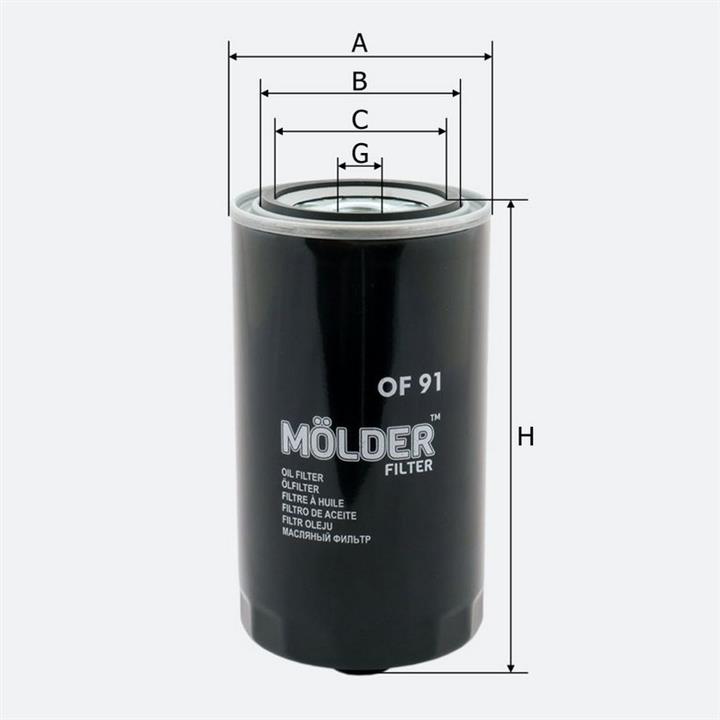 Molder OF91 Масляный фильтр OF91: Отличная цена - Купить в Польше на 2407.PL!