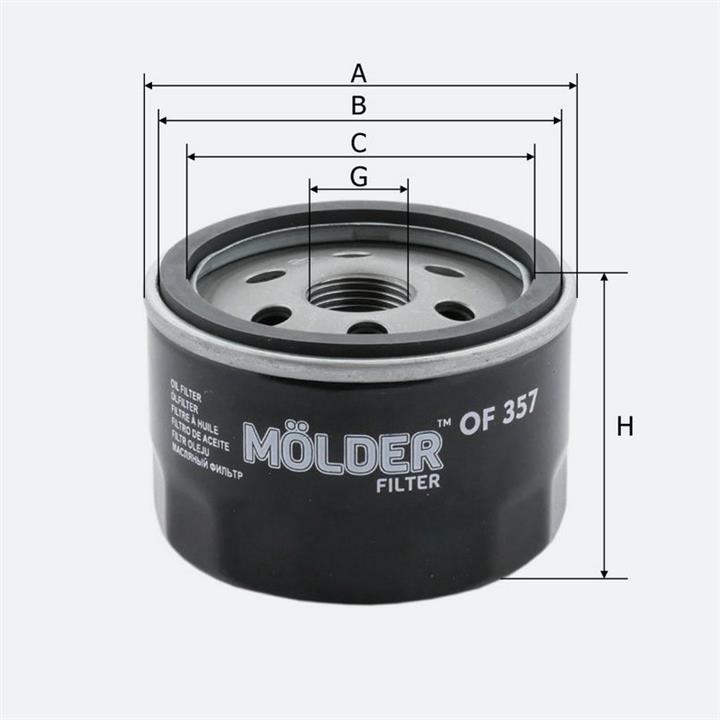 Molder OF357 Oil Filter OF357: Buy near me in Poland at 2407.PL - Good price!