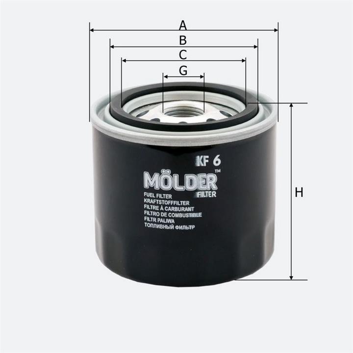 Molder KF6 Fuel filter KF6: Buy near me in Poland at 2407.PL - Good price!