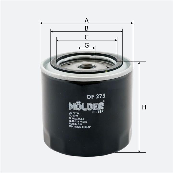 Molder OF273 Oil Filter OF273: Buy near me in Poland at 2407.PL - Good price!