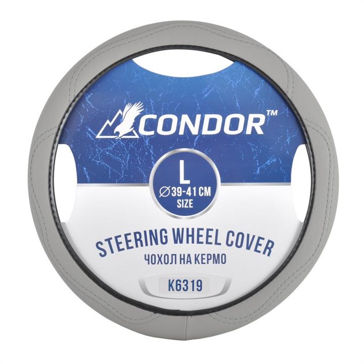 Condor K6319 Steering wheel cover L (39-41cm) gray K6319: Buy near me in Poland at 2407.PL - Good price!
