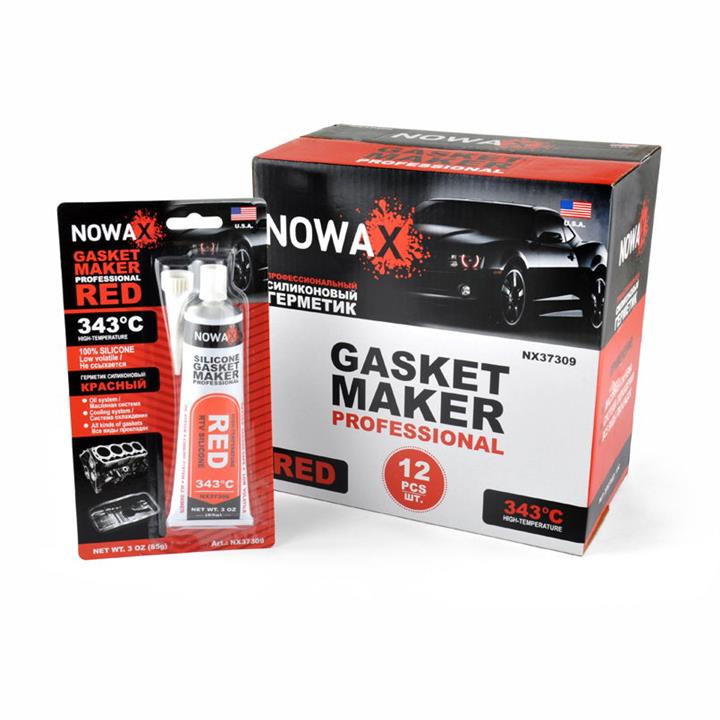 Nowax NX37309 Gasket maker, silicone, high temperature, red, 85 g NX37309: Buy near me in Poland at 2407.PL - Good price!