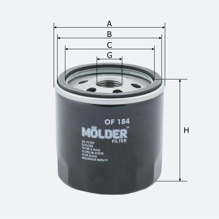 Molder OF184 Oil Filter OF184: Buy near me in Poland at 2407.PL - Good price!
