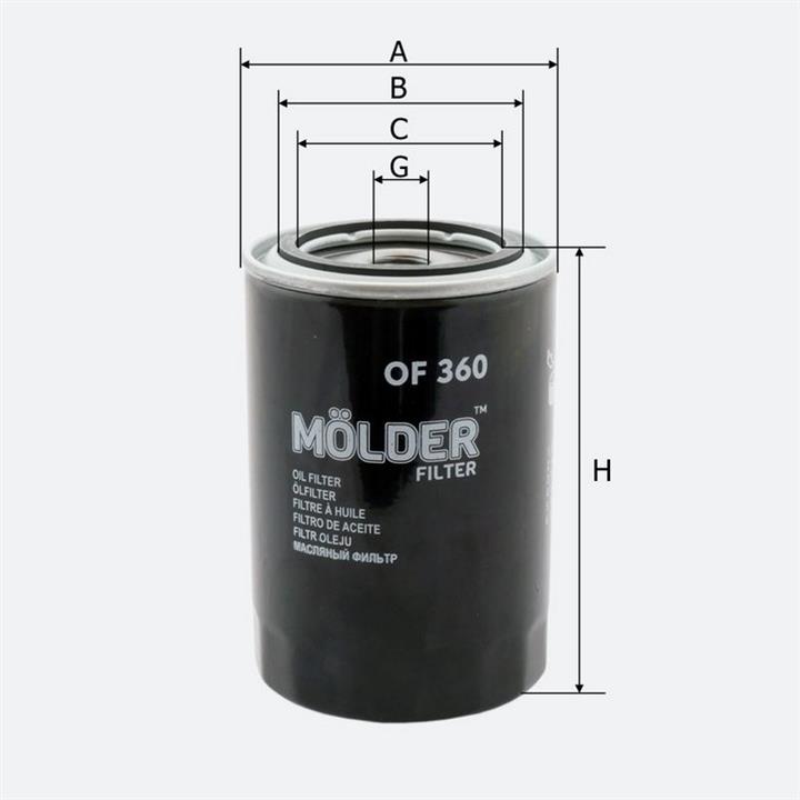 Molder OF360 Oil Filter OF360: Buy near me in Poland at 2407.PL - Good price!