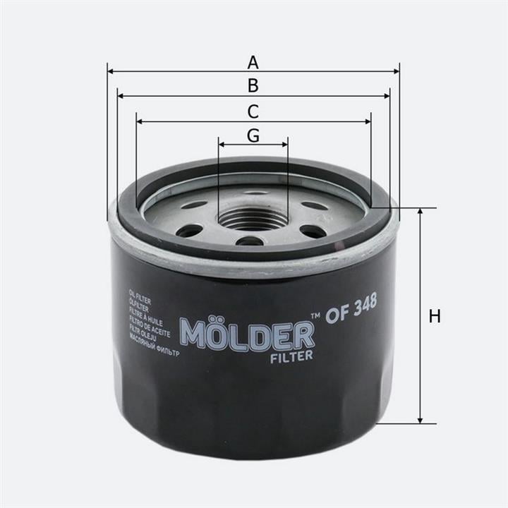 Molder OF348 Oil Filter OF348: Buy near me in Poland at 2407.PL - Good price!