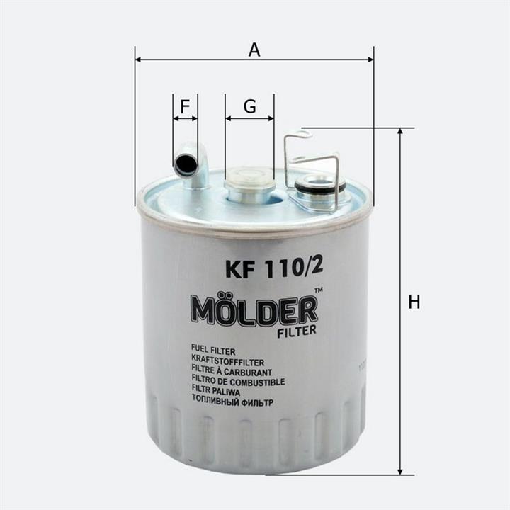 Molder KF110/2 Fuel filter KF1102: Buy near me in Poland at 2407.PL - Good price!