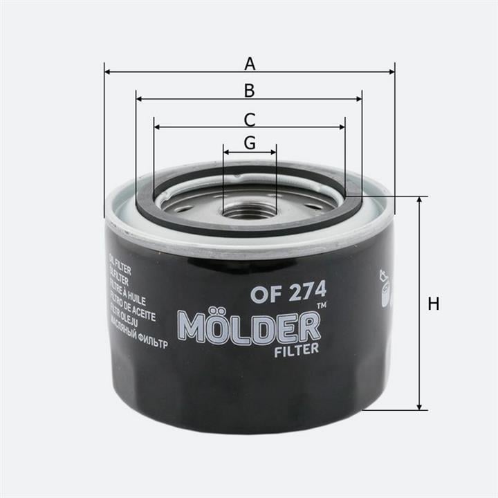 Molder OF274 Oil Filter OF274: Buy near me in Poland at 2407.PL - Good price!