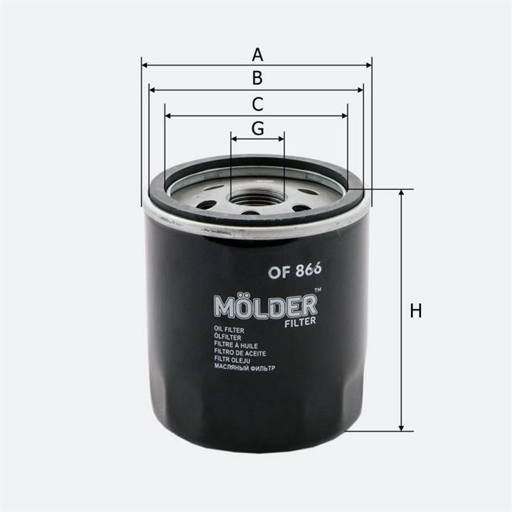 Molder OF866 Oil Filter OF866: Buy near me in Poland at 2407.PL - Good price!