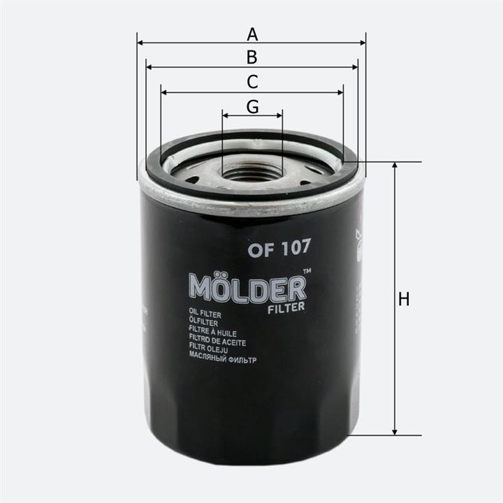 Molder OF107 Масляный фильтр OF107: Отличная цена - Купить в Польше на 2407.PL!