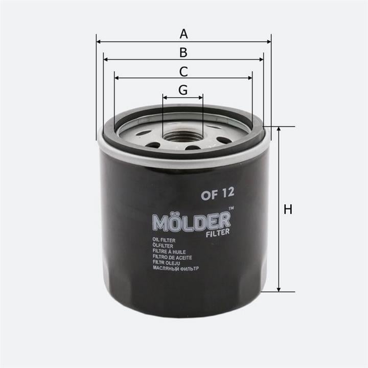 Molder OF12 Oil Filter OF12: Buy near me in Poland at 2407.PL - Good price!