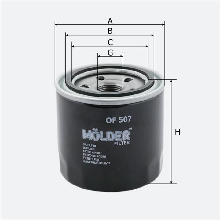 Molder OF507 Oil Filter OF507: Buy near me in Poland at 2407.PL - Good price!