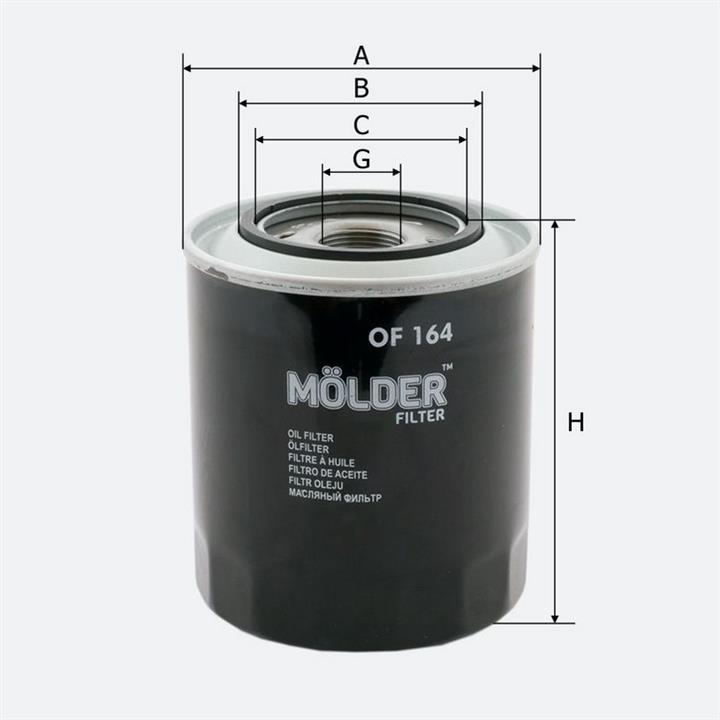 Molder OF164 Масляный фильтр OF164: Отличная цена - Купить в Польше на 2407.PL!