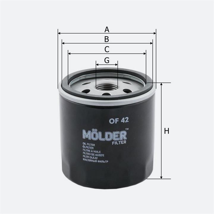 Molder OF42 Oil Filter OF42: Buy near me at 2407.PL in Poland at an Affordable price!