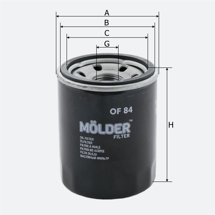 Molder OF84 Масляный фильтр OF84: Отличная цена - Купить в Польше на 2407.PL!