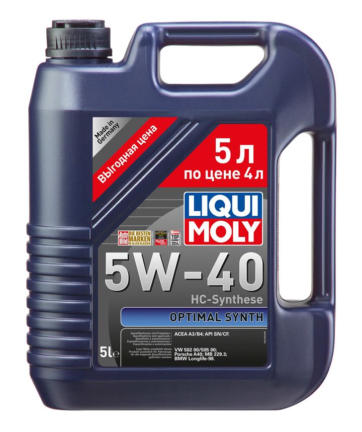 Liqui Moly 2293/3926 Engine oil Liqui Moly Optimal Synth 5W-40, 5L 22933926: Buy near me in Poland at 2407.PL - Good price!