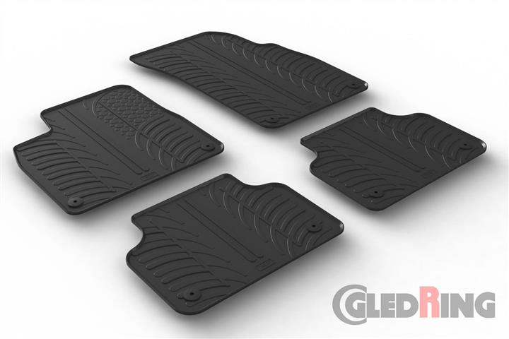 GledRing 0251 Interior mats GledRing rubber black for Audi Q7 (2015-), set 0251: Buy near me in Poland at 2407.PL - Good price!