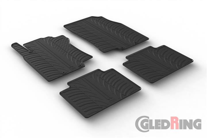 GledRing 0297 Interior mats GledRing rubber black for Nissan X-trail (2014-), set 0297: Buy near me in Poland at 2407.PL - Good price!