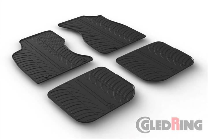 GledRing 0256 Interior mats GledRing rubber black for Audi A4 (1994-2000), set 0256: Buy near me in Poland at 2407.PL - Good price!