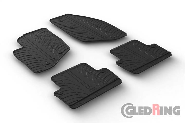 GledRing 0390 Interior mats GledRing rubber black for Volvo S60 (2000-2009), set 0390: Buy near me in Poland at 2407.PL - Good price!