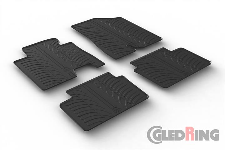 GledRing 0206 Interior mats GledRing rubber black for KIA Cee'd/Hyundai I30, set 0206: Buy near me in Poland at 2407.PL - Good price!